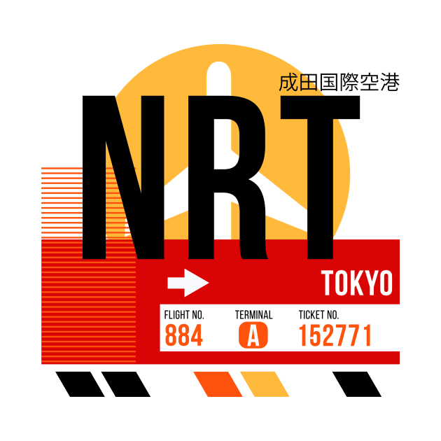 Tokyo (NRT) Airport // Sunset Baggage Tag by Now Boarding