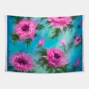 Pink Asters pattern Tapestry