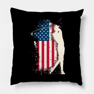 Golf USA Flag Pillow