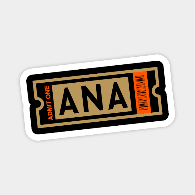 ANA Ticket Magnet by CasualGraphic