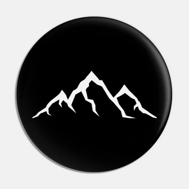 Mountain Range Summit Hiking Mountain Climbing Fun Outdoor Lifestyle Design Gift Idea Pin by c1337s