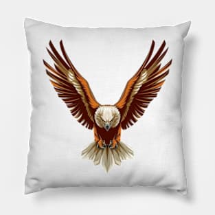 A majestic eagle soaring through the sky Pillow