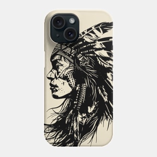 Native American Indian Woman Phone Case