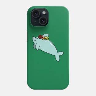 Rainbow Flower Crown Dolphin Phone Case