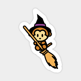 Monkey Witch Halloween Bambu Brand Momo Monkey Magnet