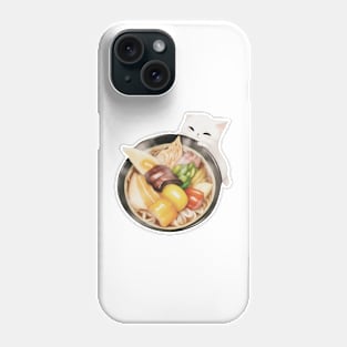 Cat Eating Ramen Phone Case