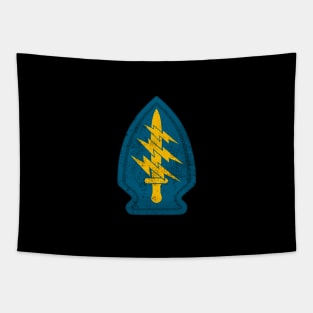 1st Special Forces Command (Airborne) (distressed) Tapestry