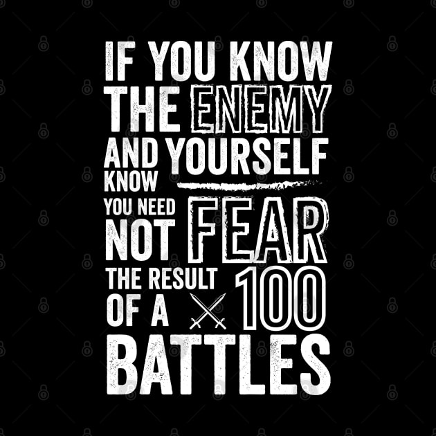 100 Battles - Sun Tzu Art Of War Quote by Cult WolfSpirit 