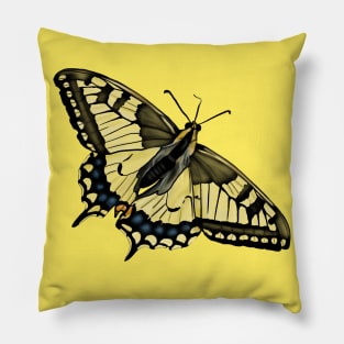 Swallowtail Butterfly Drawing Pillow