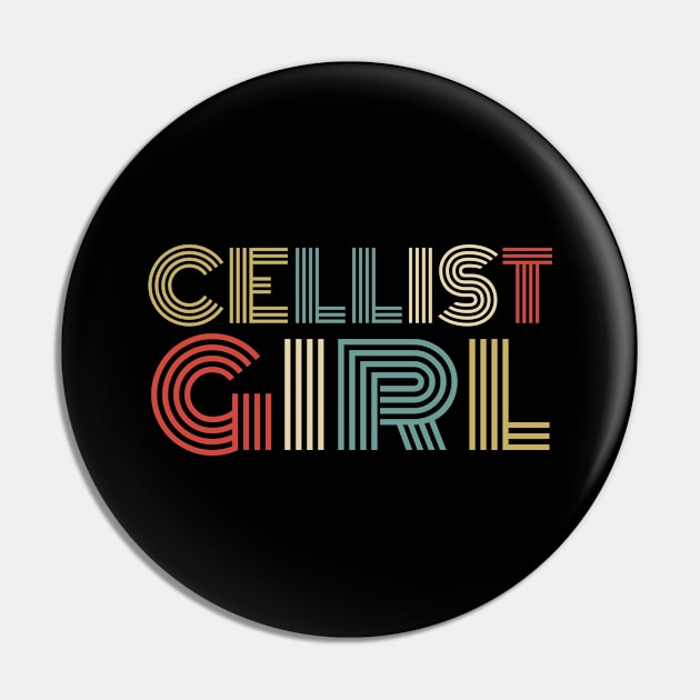 Cellist girl retro vintage design . Perfect present for mother dad friend him or her Pin by SerenityByAlex