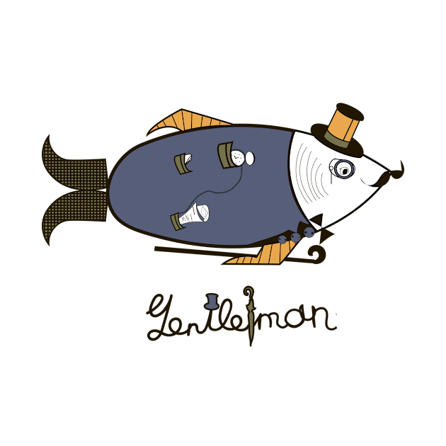 Fish gentleman illustration by Irintarasovets312