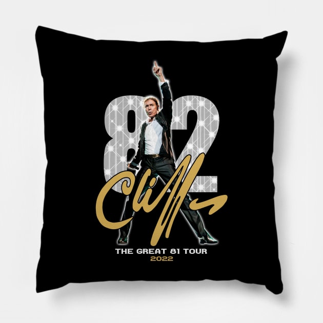 Cliff Richard the great 81 tour 2021 cliff signature Pillow by asheribtllo