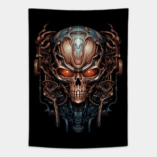 Alien BioMechanical Skull Tapestry