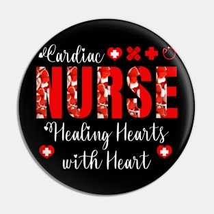 Cardiac nurse healing hearts with heart Pin