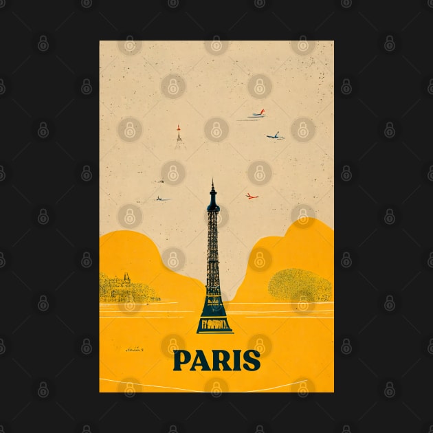 Paris Retro Travel by Retro Travel Design