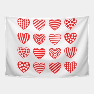 Valentines day Hearts pattern love pattern Tapestry