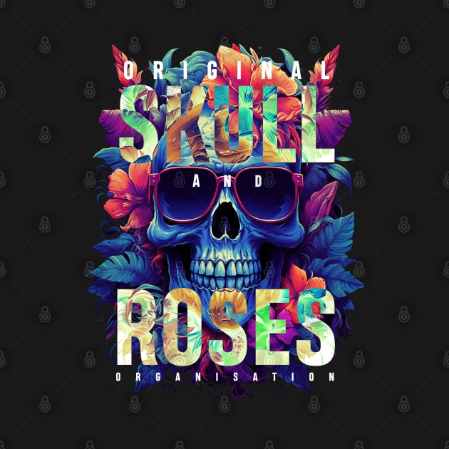 Skull and Roses by SAN ART STUDIO 