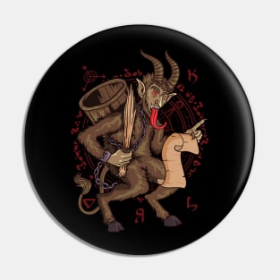 Krampus Christmas Naughty List Pin