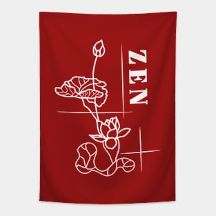 Zen Lotus Meditation Tapestry