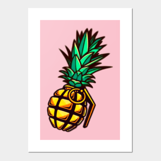 ananas grenade grenade posters and art prints teepublic teepublic