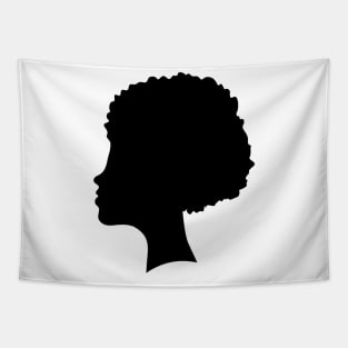 Black female silhouette Tapestry