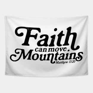 Faith Can Move Mountains Matthew 17:20 Retro Verse Tapestry