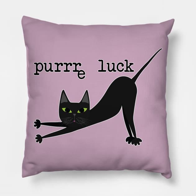 purrre luck Pillow by uncutcreations