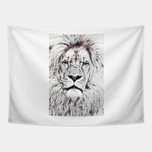 black and white lion/simba art Tapestry