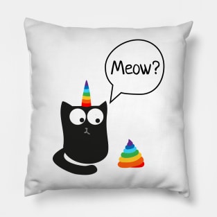 Black Kittycorn Poop Pillow