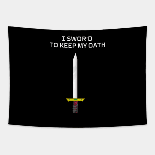 SWOR'D TO KEEP MY OATH Tapestry