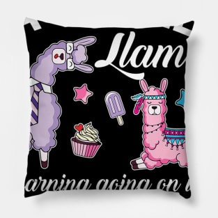 A whole llama learning going on in Pre-K Gift Pre-K Pillow