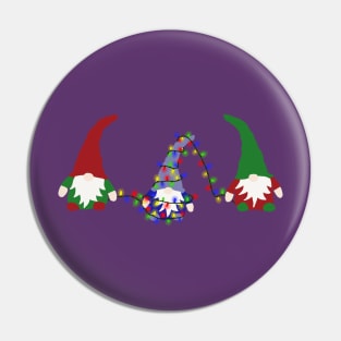 Gnomes with Christmas lights Pin