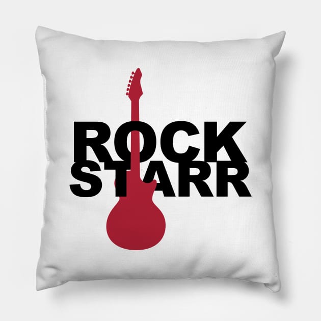 Electric guitar rock starr Pillow by JewelryArcade