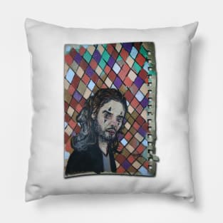 Rusty Rockets Painting | Clown Painting Lowbrow Pop Surreal Art | Youtube Star Mini Masterpieces | Original Oil Painting By Tyler Tilley (tiger picasso) Pillow