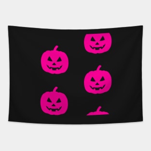 Rotund Jack-O-Lantern Tile (Hot Pink) Tapestry