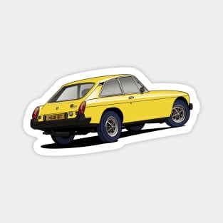 MGB GT V8 Classic Car in yellow Magnet