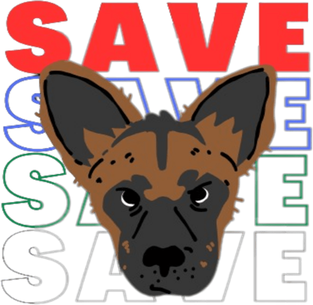 Save African Wild Dog Kids T-Shirt by Jerry the Artist