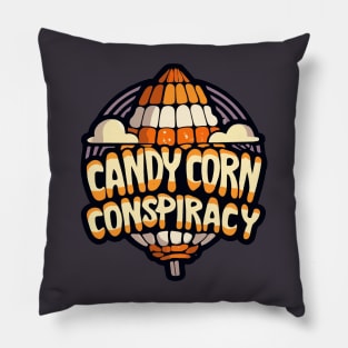 Candy corn conspiracy Pillow