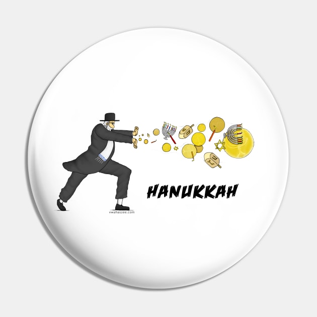 Hanukkah Hadouken Pin by VWAHASZEE