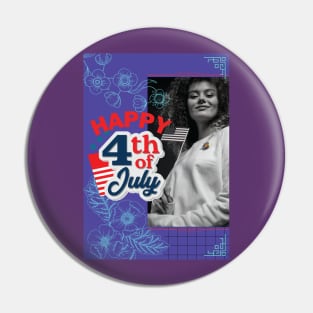 Happy 4th of July - Independence Day Pin