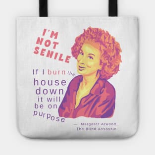 Margaret Atwood Portrait and Quote Tote