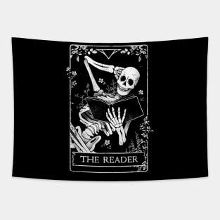 The Reader - Death Skull Book Gift Tapestry