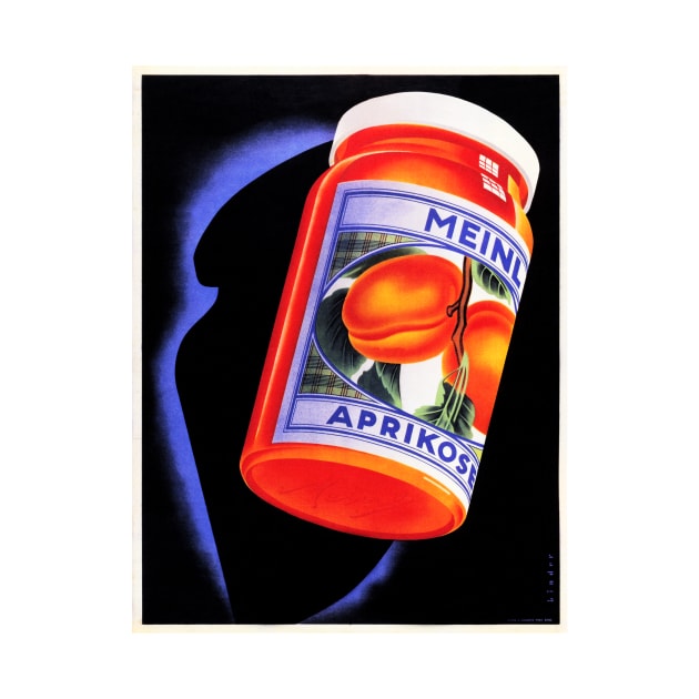 MEINL APRIKOSE 1934 by Josef Binder Apricot Jam Spread Vintage Food Advertisement by vintageposters