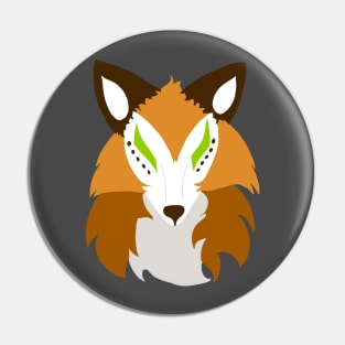 Green Eyed Fox Pin