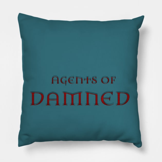 Agents of DAMNED logo Pillow by AoD