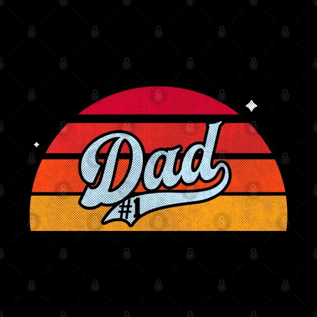 Number One Dad retro sunset by opippi