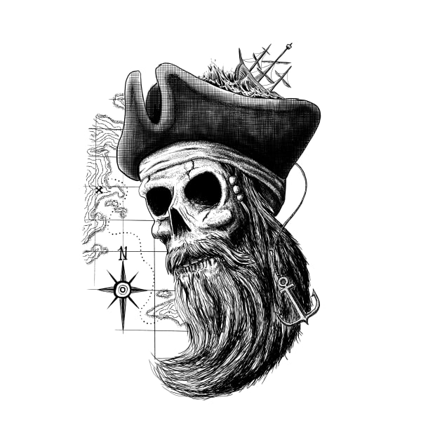 Pirate Skull by mattleckie