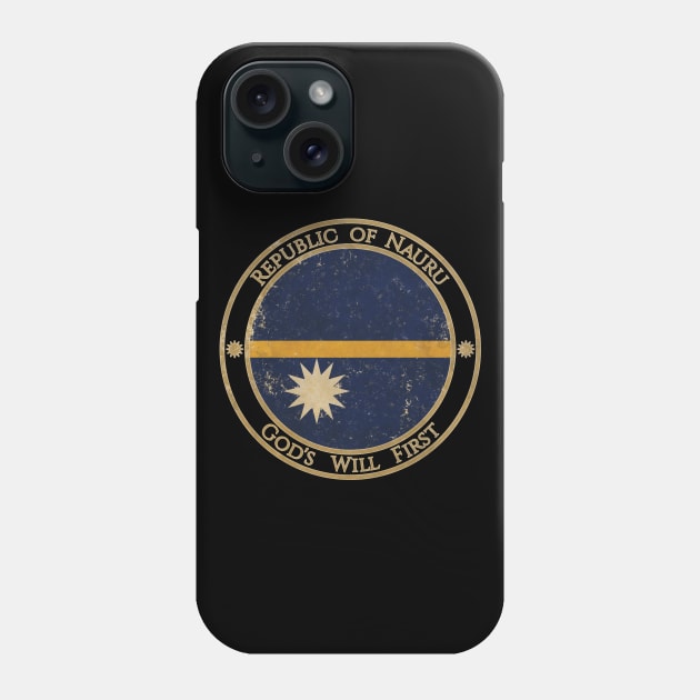 Vintage Republic of Nauru Oceania Oceanian Flag Phone Case by DragonXX