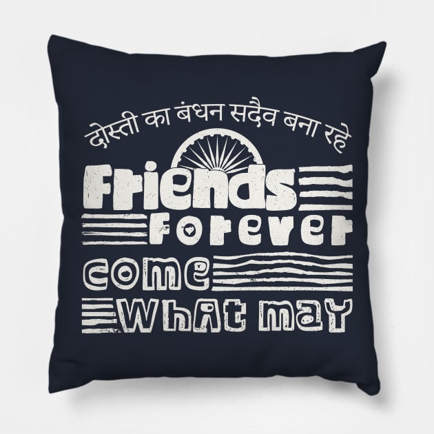 Happy Friendship Day Pillow by Pictozoic