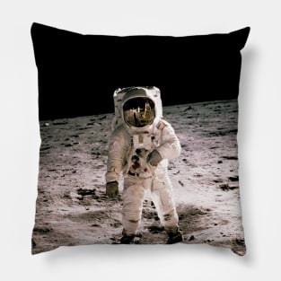 Astronaut Walking on the Lunar Surface Apollo Moon Landing Pillow